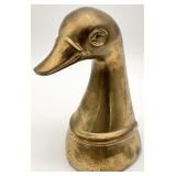 Brass Duck Head Statue / Bookend