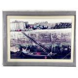 Boat At Harbor Steps With Crab Pots Large Art