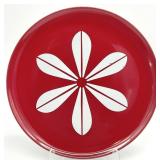 RARE Corning Pyroceram White Lotus on Red Plate