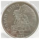 2002 Belize Silver Mayan King Dollar