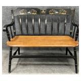 Hitchcock Style Painted Bench