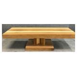 Butcher Block Style Coffee Table