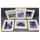 6 Painted Wood Frames w/ Photos