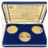 .999 Silver 24K Gold Layered 3pc Tribute Set