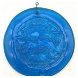 Blenko Pisces Fish Zodiac Blue Glass Sun Catcher