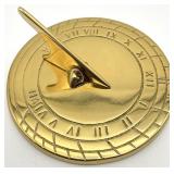 Virginia Metalcrafters Brass Sundial Paperweight