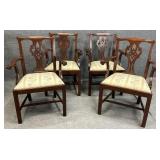 Four Henkel Harris Mahogany Chippendale Chairs