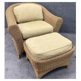 Martha Stewart Living Wicker Chair & Ottoman A