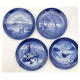 4 Vintage Royal Copenhagen Blue & White Plates