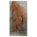 Rustic Cutout Metal Sasquatch Yeti Yard Statue
