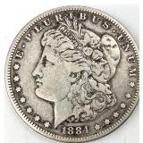 Scarce 1884-S Morgan Silver Dollar