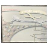 Large Signed Abstract Oil on Canvas Painting