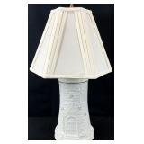 Belleek Castle Tower Shamrock Table Lamp
