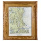 1951 Sagamore, MA, Cape Cod Bay Framed Map