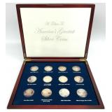12pc America's Greatest Silver Coins Tribute Set
