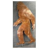 XL Rustic Cutout Metal Sasquatch Yeti Yard Statue