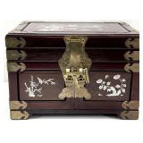 Chinese Mother of Pearl Inlay Jewelry Chest