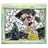 NC Artist Stained Glass Old Window Frame Art