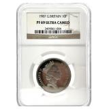 1987 Great Britain 10 Pence NGC PF-69