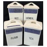 4pc Vintage Carmen Kitchen Canisters