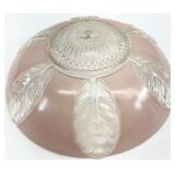 Vintage Pink Glass Ceiling Light Shade