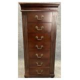 TLC Powell Mahogany Tone Jewelry Armoire