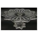 Vintage Pressed Glass Cake Stand