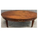 Oval Mahogany Coffee Table