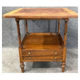 Banded Mahogany Two Drawer Stand