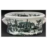 Black  & White Porcelain Footbath Planter