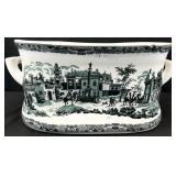 Black & White Porcelain Footbath Planter