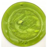 Mid Century Blenko Swan Green Glass Sun Catcher