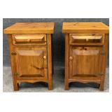 Pair Pine Bedside Tables
