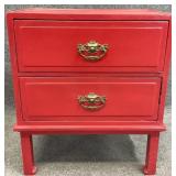 Red Two Drawer Stand