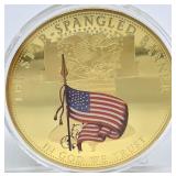 3in Star Spangled Banner 24K Gold Layered Medal