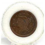 1854 US Large Cent w/ Case