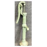 Vintage Green Cast Iron Hand Water Pump