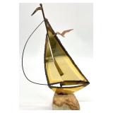 MCM Mario Jason Brass Sailboat Sculpture