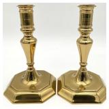 Pair Vintage Brass Candlesticks