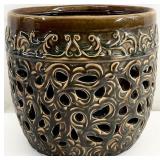 Vintage Pierced Potter Planter