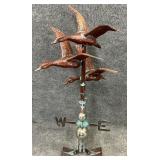 Metal Art Flying Ducks Weathervane