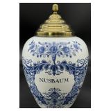 Vintage Oud Delft Blue & White Tobacco Jar