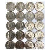 Roll of 20 Uncirculated Kennedy Half Dollars