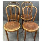 4 Bentwood Bistro Cafe Chairs