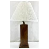 Mid Century Walnut Solid Wood Table Lamp
