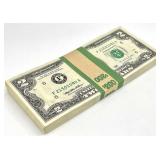 100 Uncirculated Consec Numbered $2 Notes