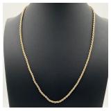 Gold Tone Sterling Silver Chain Necklace