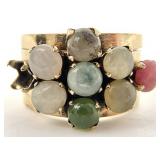 14K Gold Multi Stone Ring, Missing 1 stone