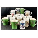 Large Group Vintage Gibson Holiday Mugs
