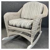 White Wicker Rocking Chair